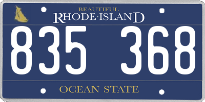 RI license plate 835368