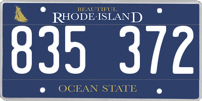 RI license plate 835372