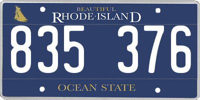 RI license plate 835376