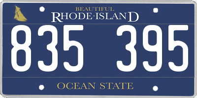 RI license plate 835395