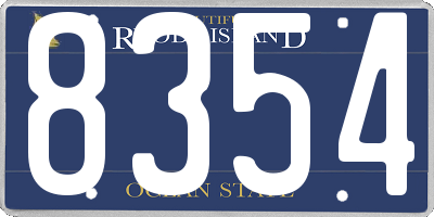 RI license plate 8354