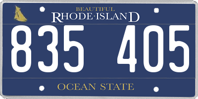 RI license plate 835405