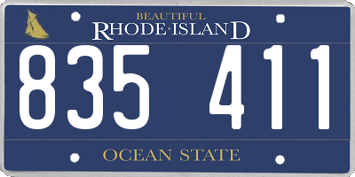 RI license plate 835411