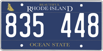 RI license plate 835448