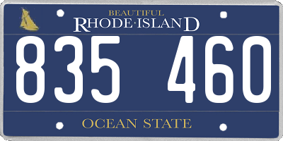 RI license plate 835460