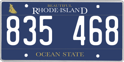 RI license plate 835468