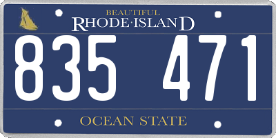 RI license plate 835471
