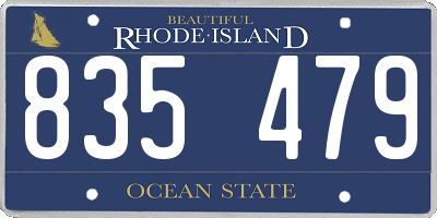 RI license plate 835479
