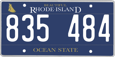 RI license plate 835484