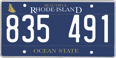 RI license plate 835491