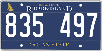 RI license plate 835497