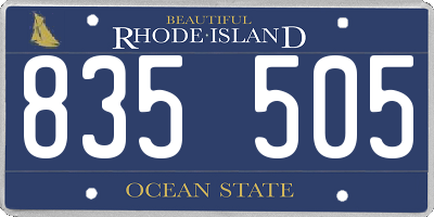 RI license plate 835505