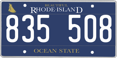 RI license plate 835508