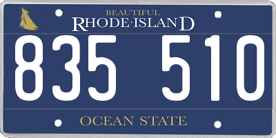 RI license plate 835510