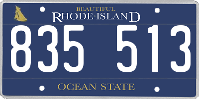 RI license plate 835513