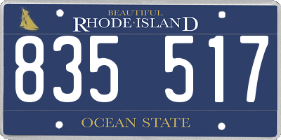 RI license plate 835517