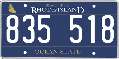 RI license plate 835518