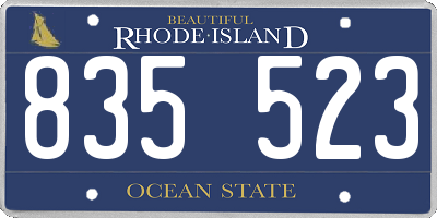 RI license plate 835523