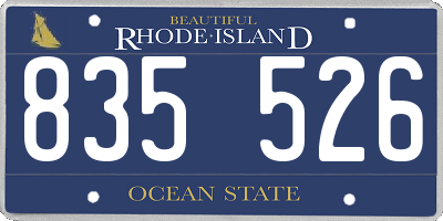 RI license plate 835526