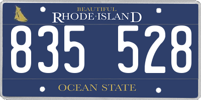 RI license plate 835528