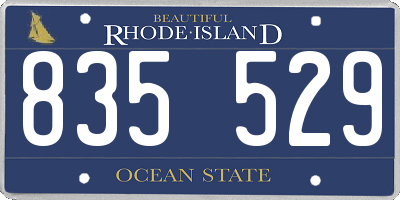 RI license plate 835529