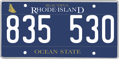RI license plate 835530