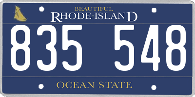 RI license plate 835548