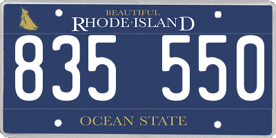 RI license plate 835550