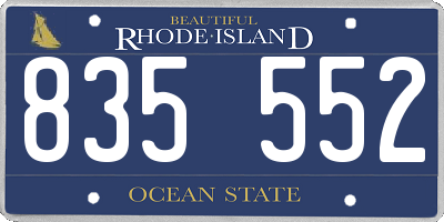 RI license plate 835552