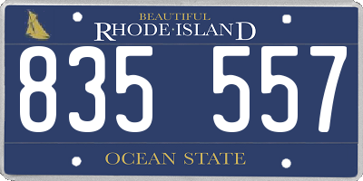 RI license plate 835557