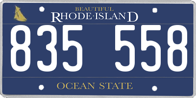 RI license plate 835558