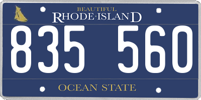 RI license plate 835560