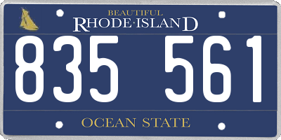 RI license plate 835561