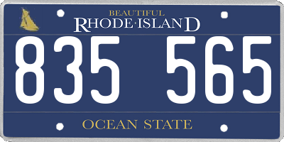 RI license plate 835565