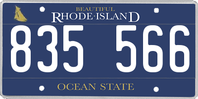 RI license plate 835566