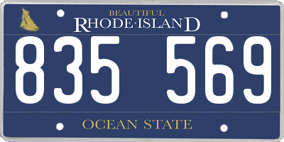 RI license plate 835569