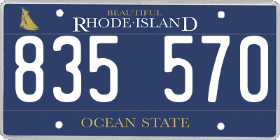 RI license plate 835570