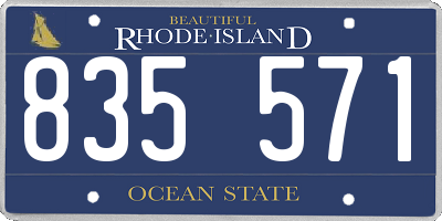RI license plate 835571