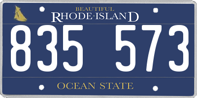 RI license plate 835573