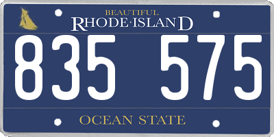 RI license plate 835575