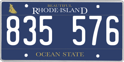 RI license plate 835576