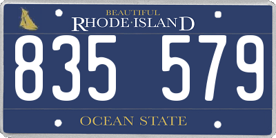 RI license plate 835579