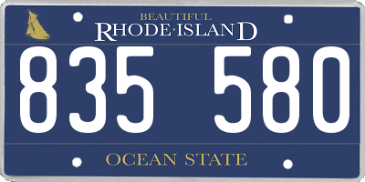 RI license plate 835580