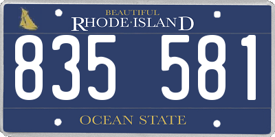 RI license plate 835581