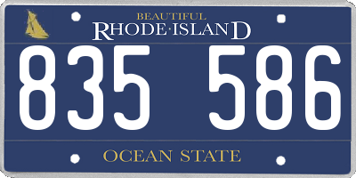 RI license plate 835586