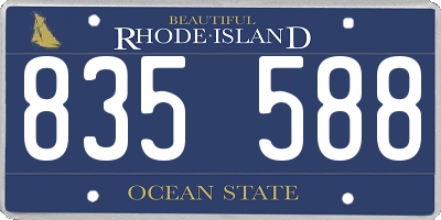 RI license plate 835588