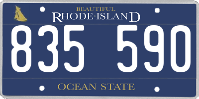 RI license plate 835590
