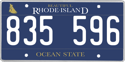 RI license plate 835596