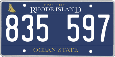 RI license plate 835597