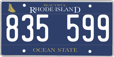 RI license plate 835599